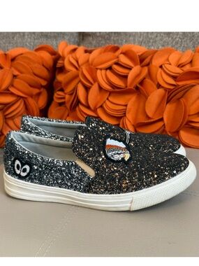 Vintage Havana Bronze Bertie Glitter Slip On Sneakers with